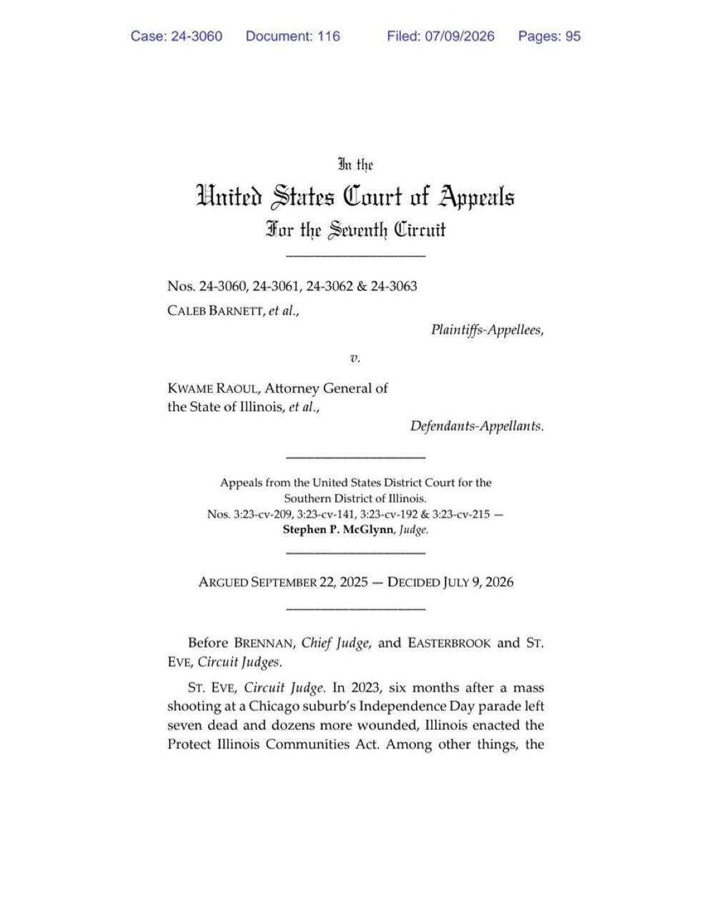 [Photo] 🚨 In a 2-1 vote, the Seventh Circuit upheld Illinois's ban on AR-15-style rifles [...]