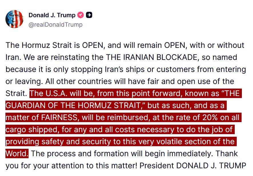 [Photo] JUST IN - Trump declares the U.S.