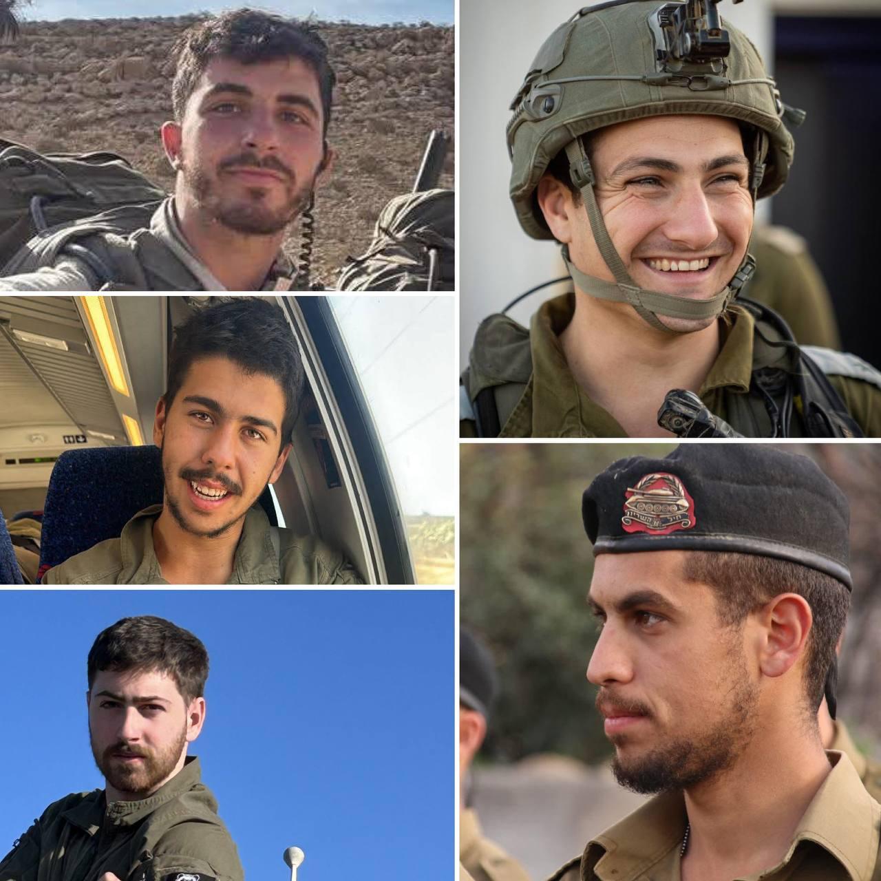 [Photo] Five young Israeli soldiers were killed in battle in southern Lebanon last weekend.Ser [...]