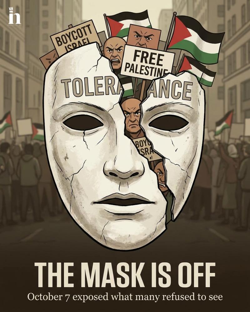 [Photo] The mask is off.The same people who preach tolerance excuse extremism.The same people  [...]